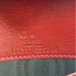 Gucci Red Micro GG Leather Crossbody Wallet