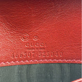 Gucci Red Micro GG Leather Crossbody Wallet
