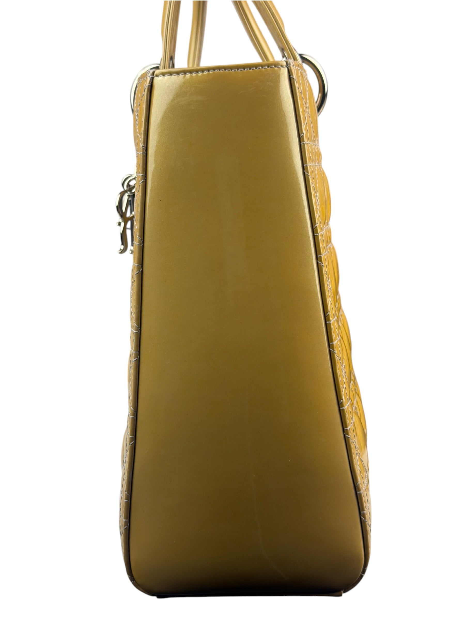 Christian Dior Gold Patent L Lady Dior
