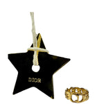 Christian Dior Gold Tone Star Charm & Ring