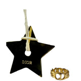 Christian Dior Gold Tone Star Charm & Ring