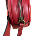 Gucci Red Leather Marmont Matelasse Waist Belt Bag