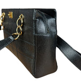 Chanel Black Choco Bar Stitch Caviar Chain Tote 2002