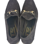 Gucci Black Suede Horsebit Loafers