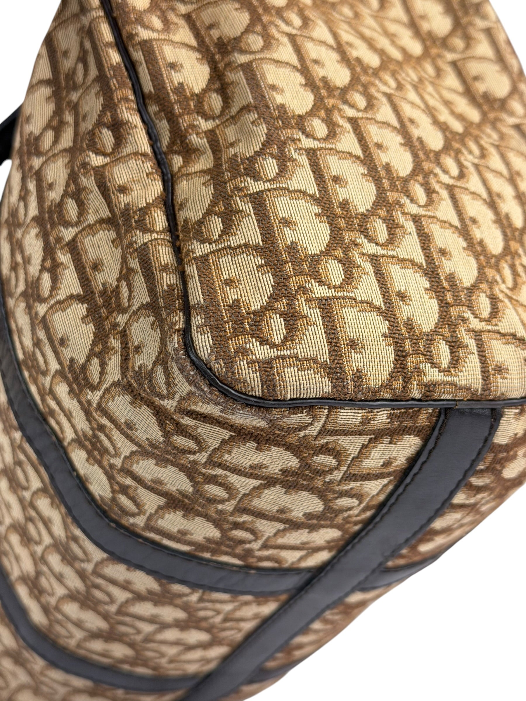 Christian Dior Brown Leather Trotter Boston Handbag
