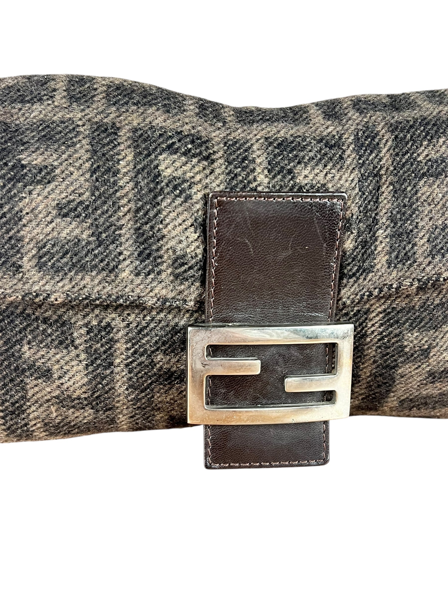 Fendi Wool Zucca Baguette