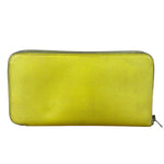 Hermes Yellow Leather Silk'In Classique Long Wallet