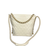 Chanel Ivory Crumpled Leather Vogue Rope Hobo Bag 2019