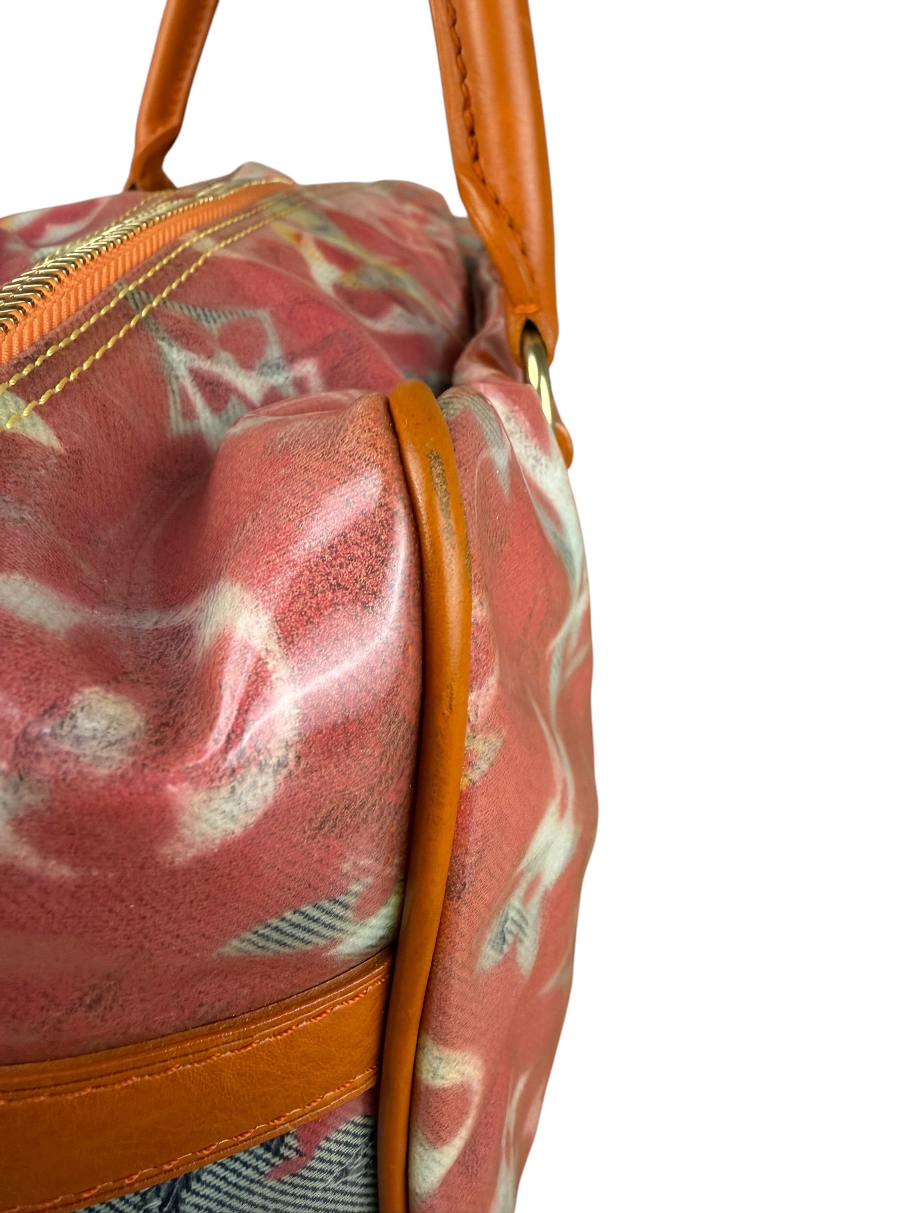 Louis Vuitton Richard Prince Orange Vinyl Canvas Monogram Hand Bag PM