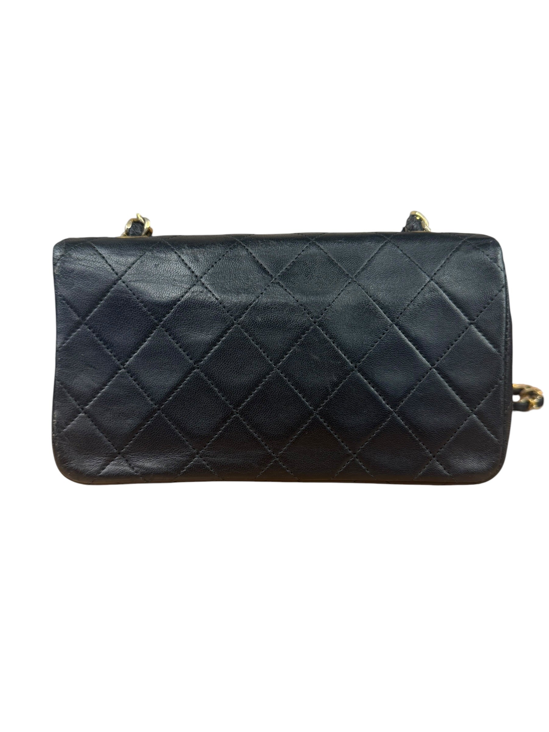 Chanel Black Quilted Leather Mini Flap Bag  2011