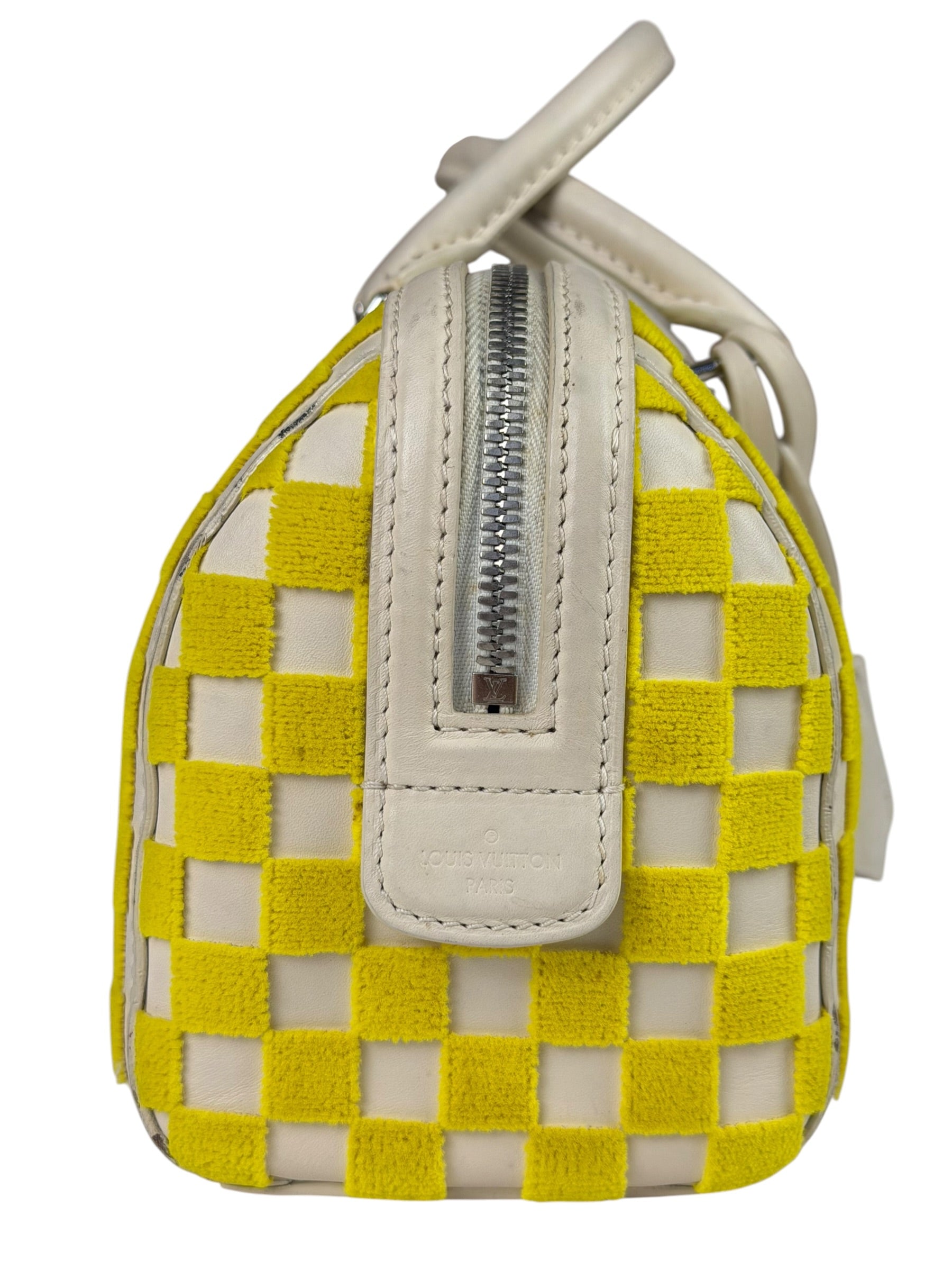 Louis Vuitton Cream/Yellow Damier Cubic Printemps Etè Speedy 2013
