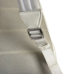 Gucci White Leather GG Green/Red Stripe Backpack