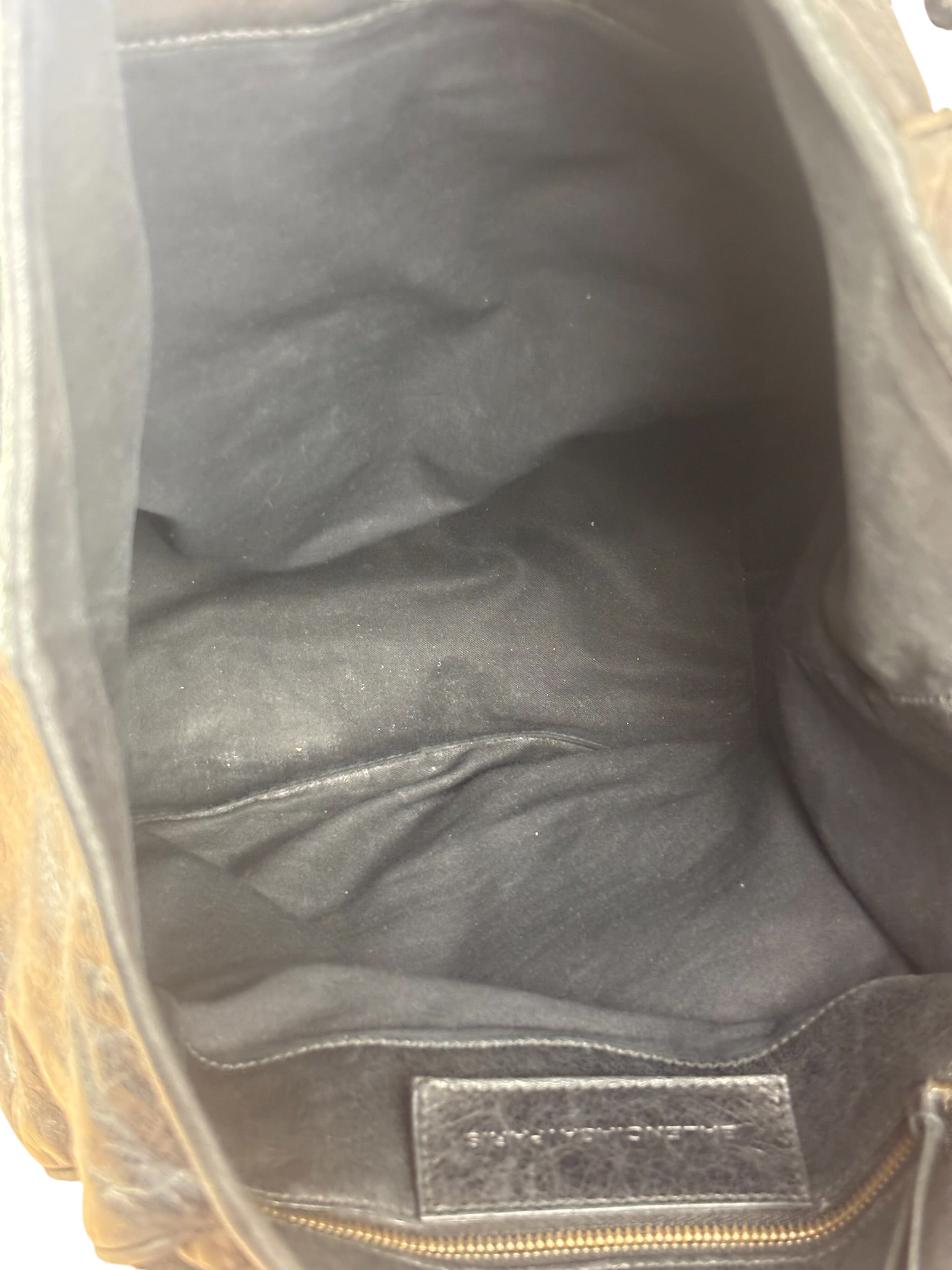 Balenciaga Vintage Black Leather Classic Sunday Tote Bag