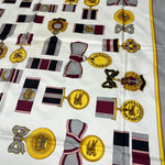 Burberry Pink Medals Vintage Silk Scarf