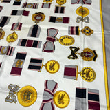 Burberry Pink Medals Vintage Silk Scarf