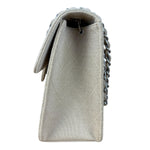 Chanel Beige Quilted Canvas Chain Flap Bag 1998