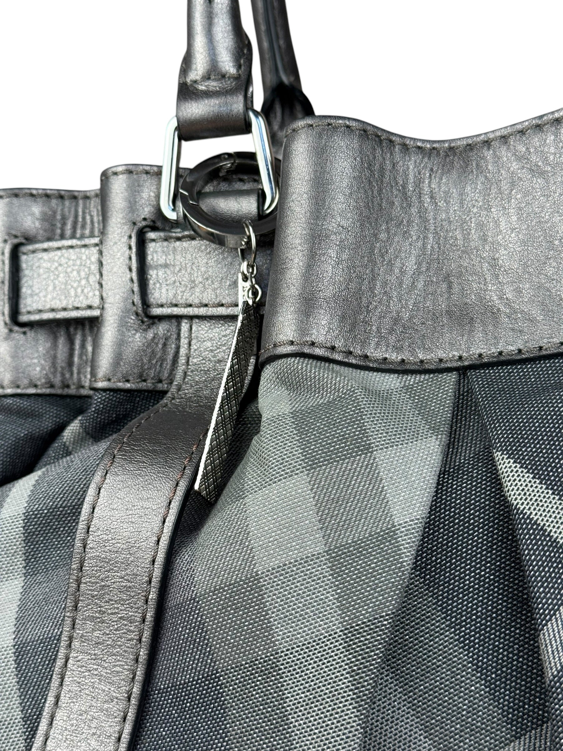 Burberry Vintage Grey Nova Check Shoulder Bag