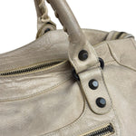 Balenciaga Vintage Almond Beige Leather Small City Two-Way Bag