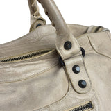 Balenciaga Vintage Almond Beige Leather Small City Two-Way Bag