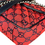 Gucci GG Red Marmont Flap Chain Shoulder Bag