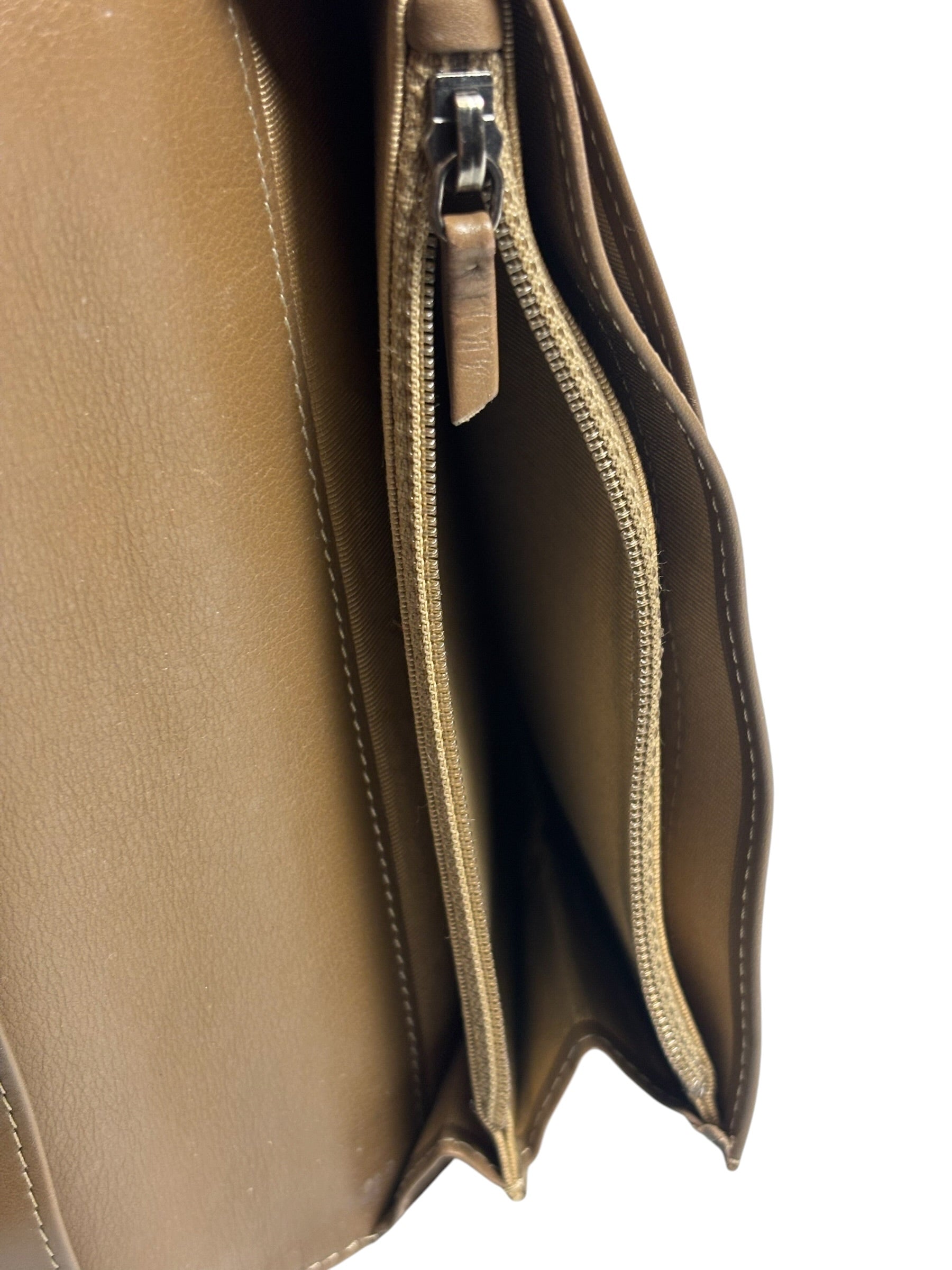 Chanel Metallic Bronze Quilted Leather Bi-Fold Long Wallet