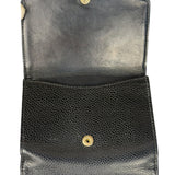 Chanel Navy Blue Leather Caviar Wallet
