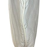 Celine Vintage White Leather Stitch Hobo Shoulder Bag