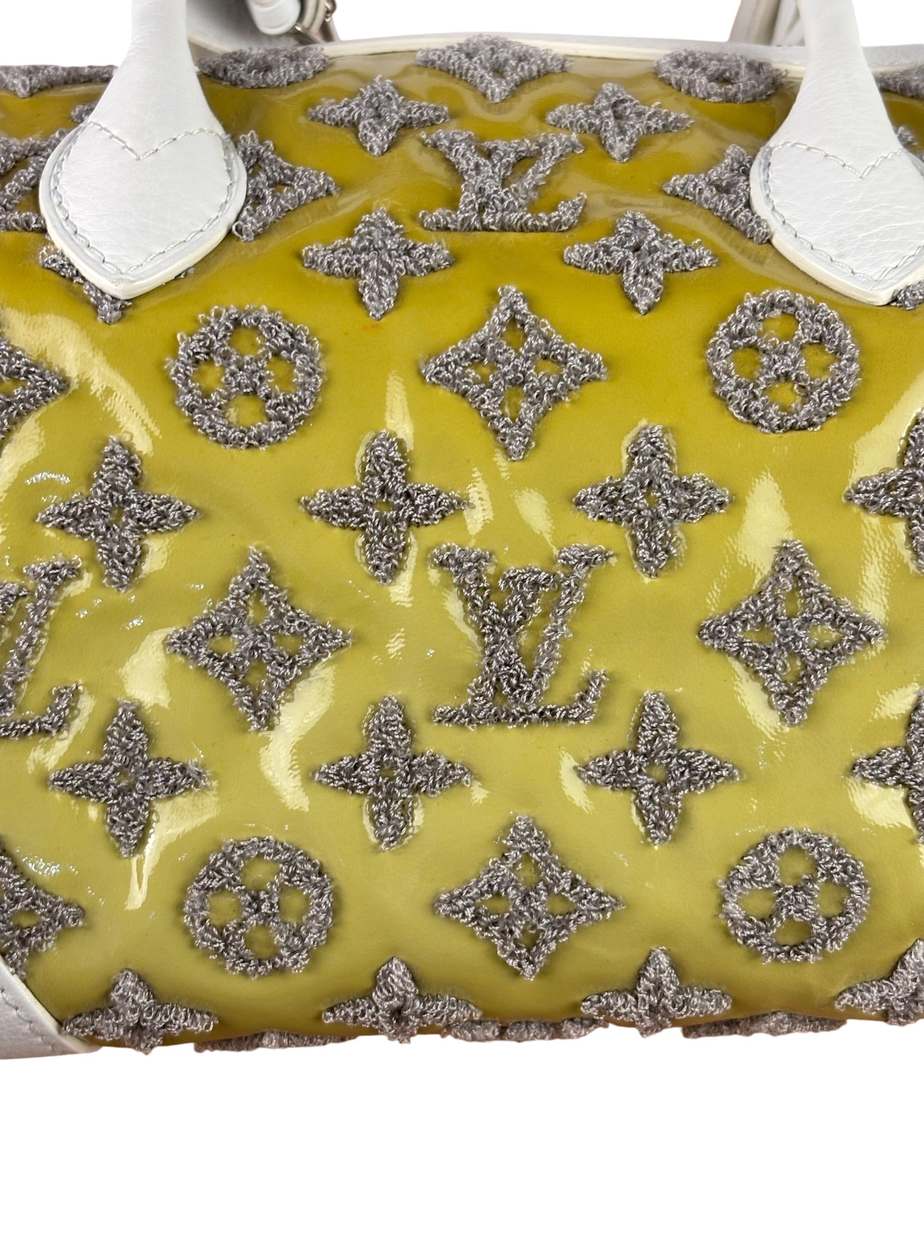 Louis Vuitton Yellow Monogram Bouclettes Speedy Round Handbag Spring 2012