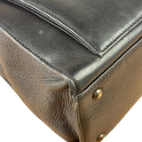 Chanel Vintage Black Calfskin Front Pocket Tote 1997