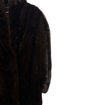 Vintage Saga Ranched Mink Dark Brown Fur Coat