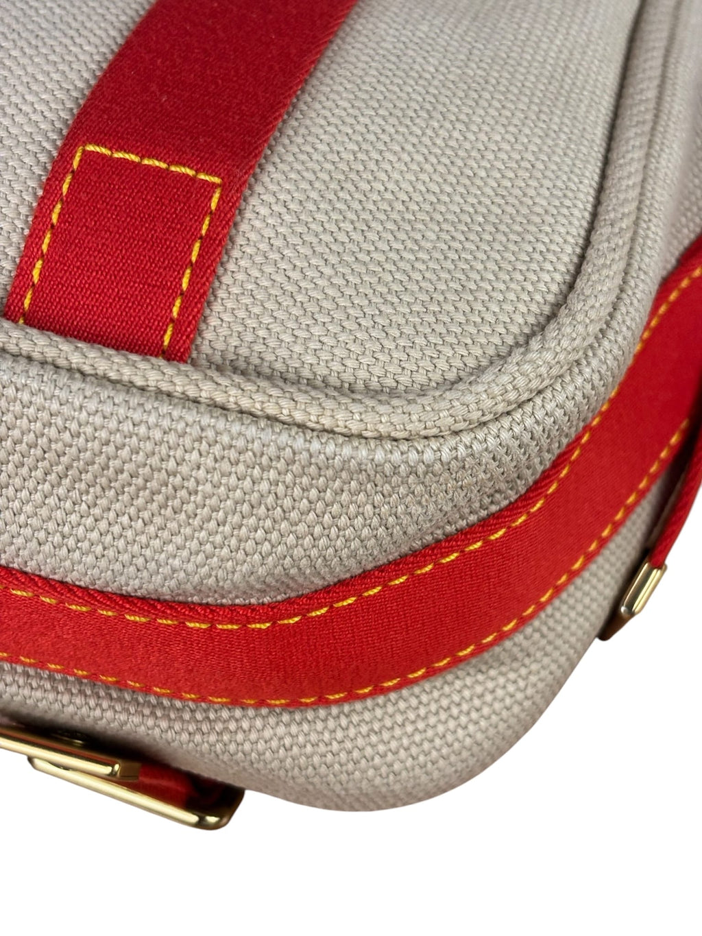 Louis Vuitton Tan/Red Canvas Antigua Besace Messenger Bag PM