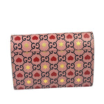 Gucci Pink Leather Dionysus GGCrystal Valentines Small Wallet On Chain