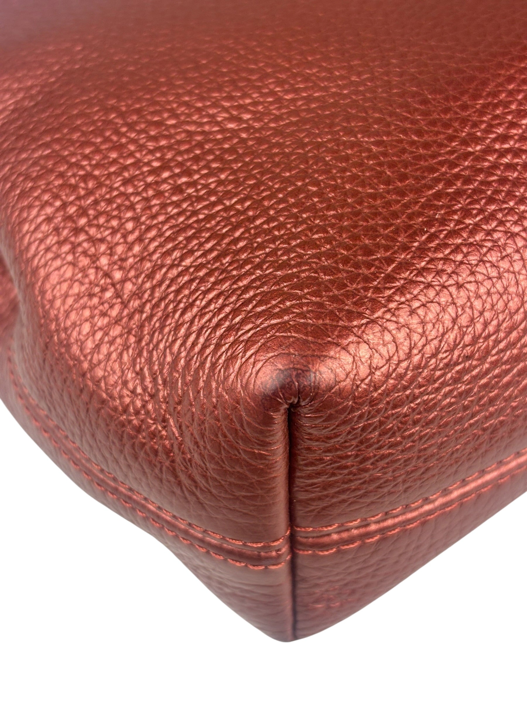 Coach Metallic Currant Leather Charley Crossbody