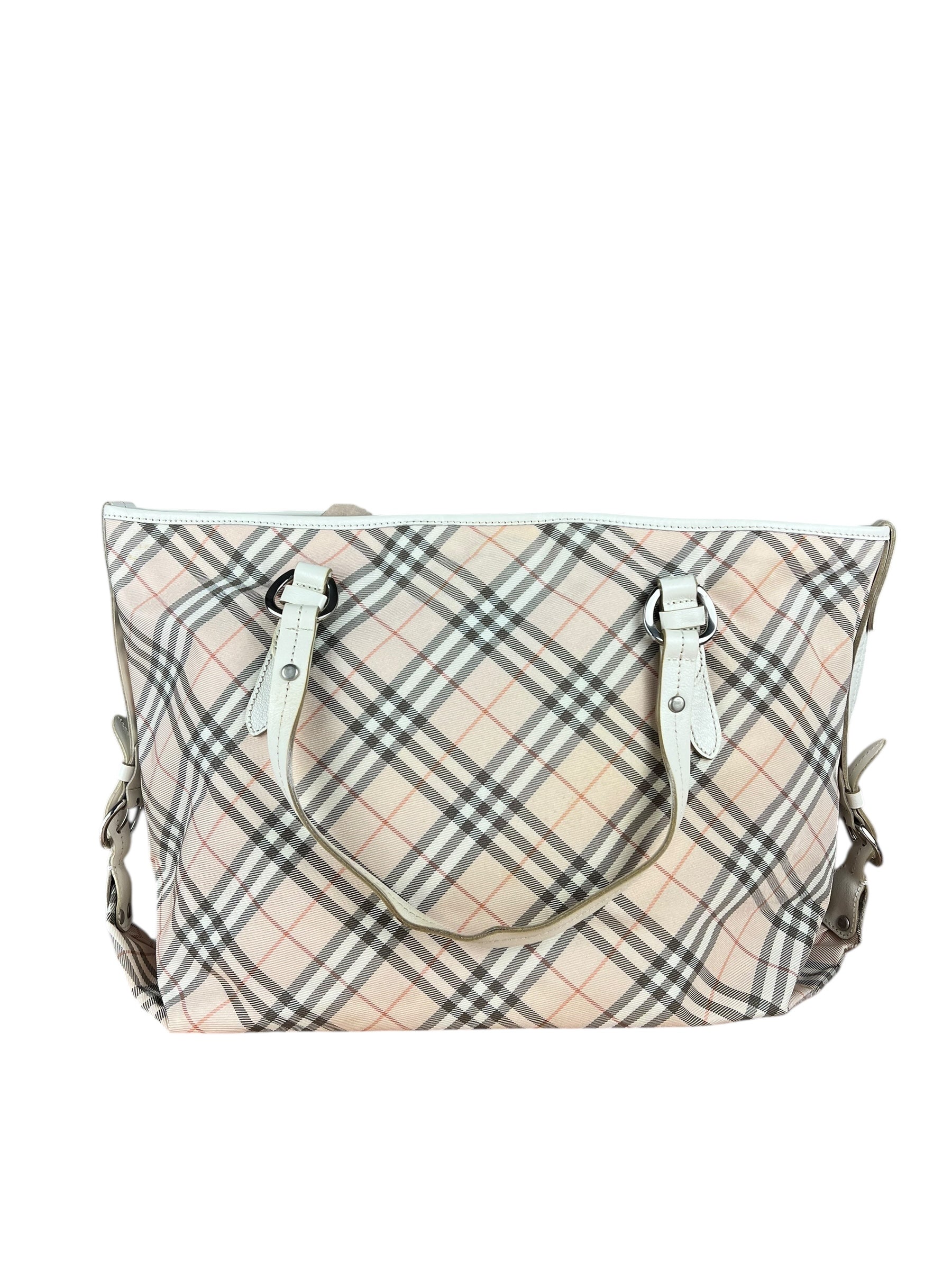 Burberry Nova Check Buckle Tote Bag