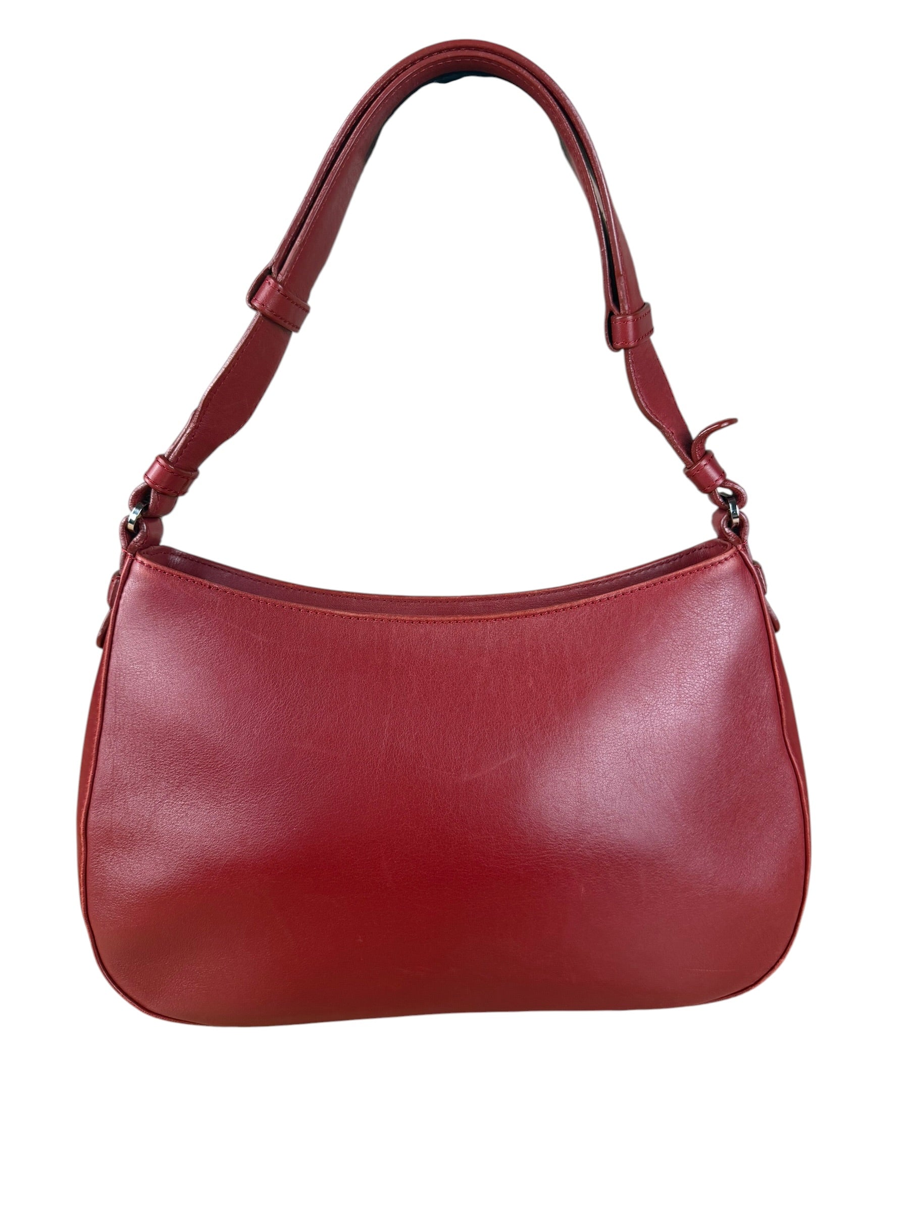 Loewe Vintage Red Leather Shoulder Bag