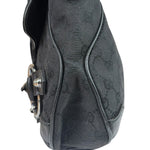 Gucci GG Vintage Black Horsebit Flap Shoulder Bag