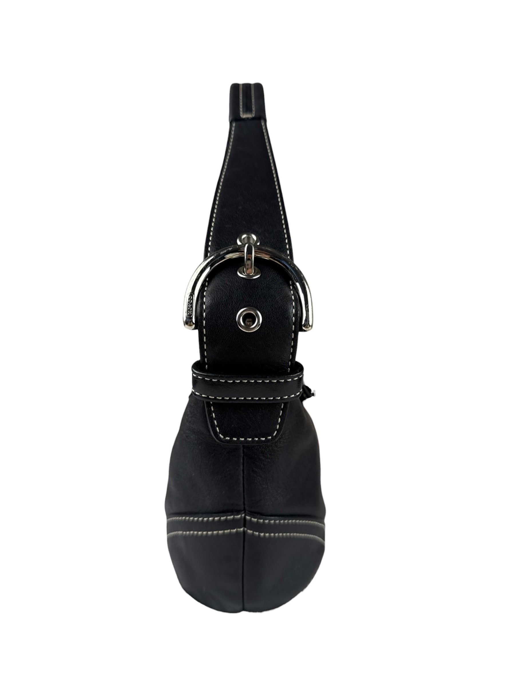 Coach Black Leather Soho Hobo Pochette