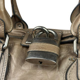 Chloe Bronze Leather Paddington Shoulder Bag