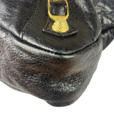 Balenciaga Black Lambskin Moto City Two-Way Bag