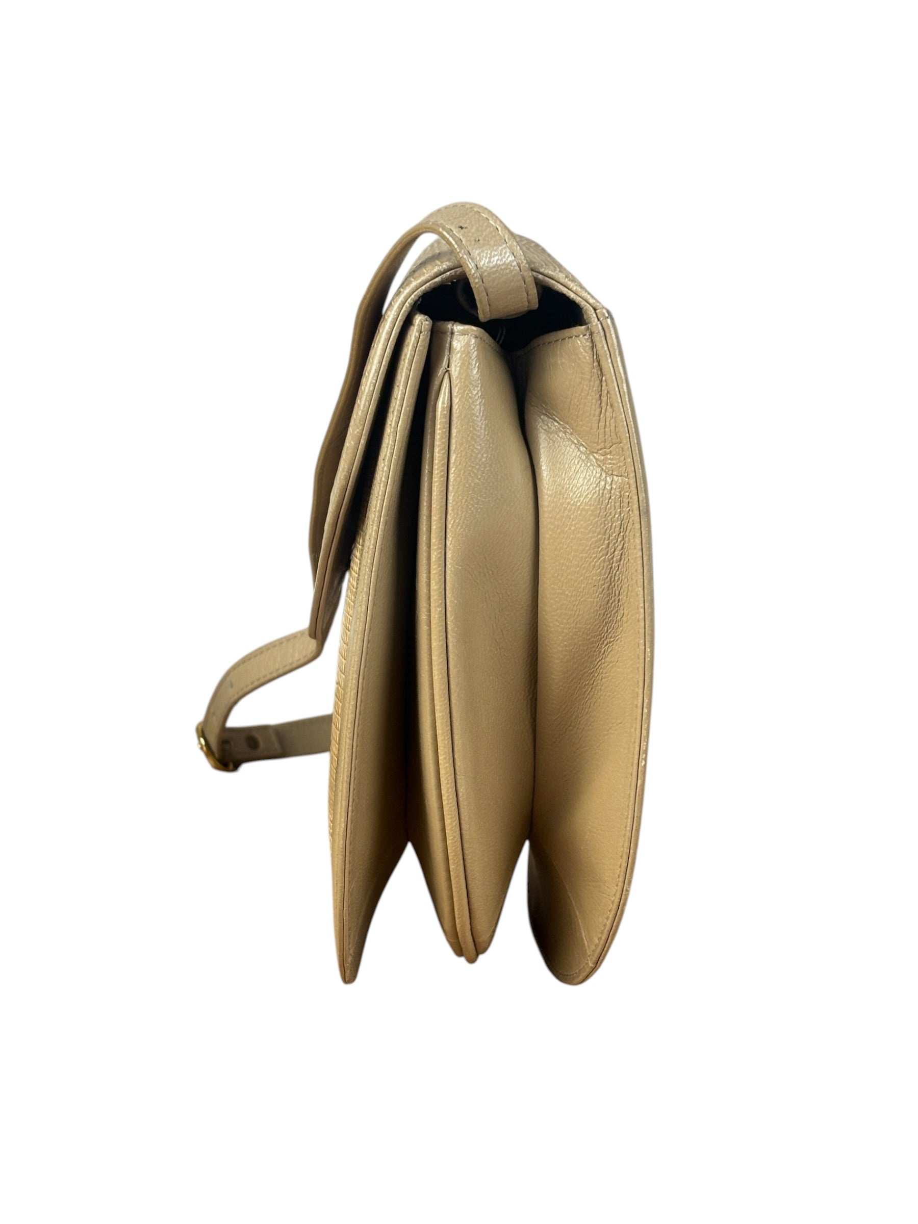 Yves Saint Laurent Vintage Beige Lizard Shoulder Bag