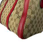 Gucci Beige/Red Leather GG Joy Boston Two-Way Bag
