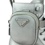 Prada Monolith Leather and Re-Nylon Pouch Boots