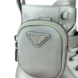 Prada Monolith Leather and Re-Nylon Pouch Boots
