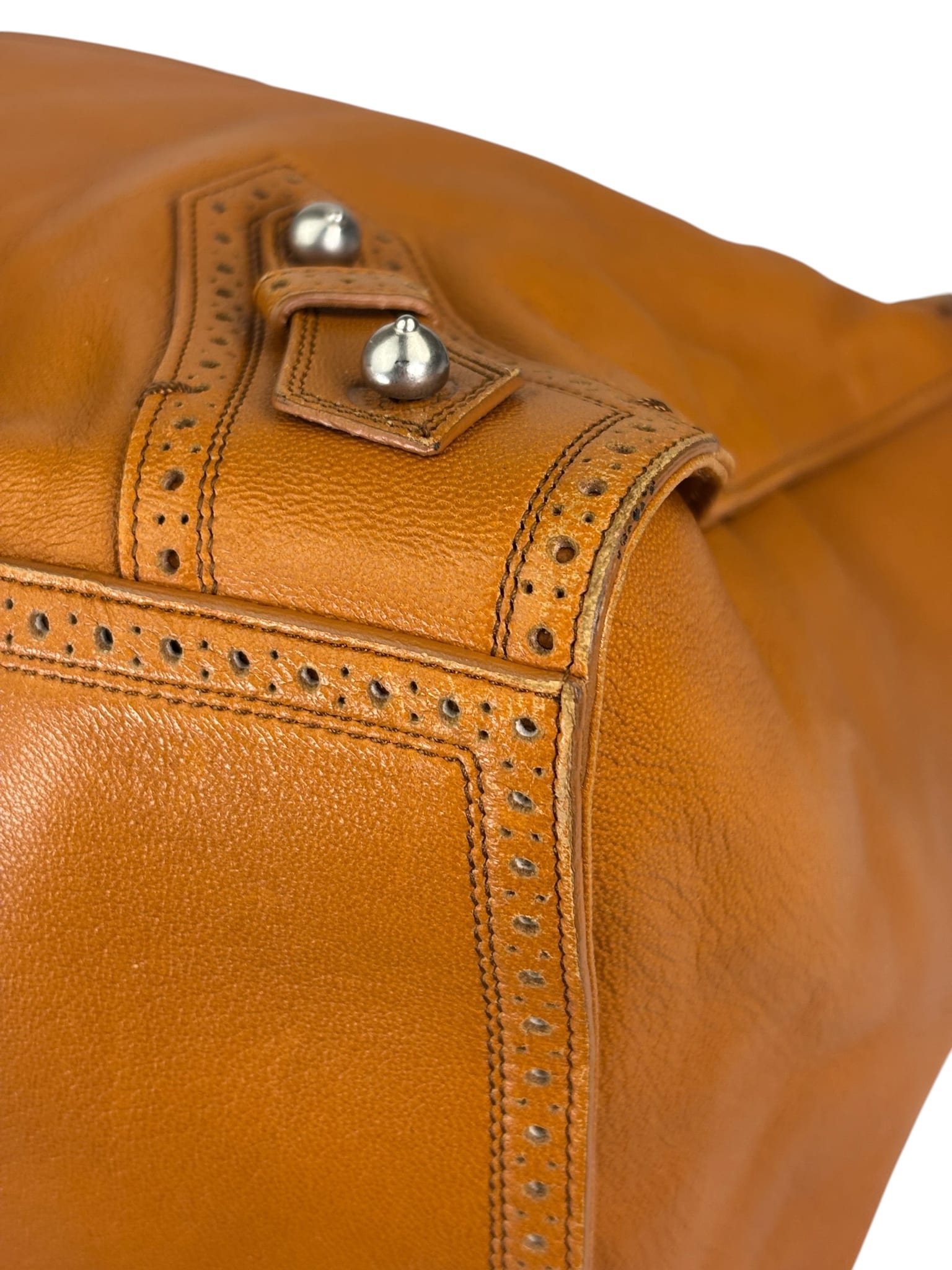 Balenciaga Brown Lambskin Riva Velo Two-Way Bag