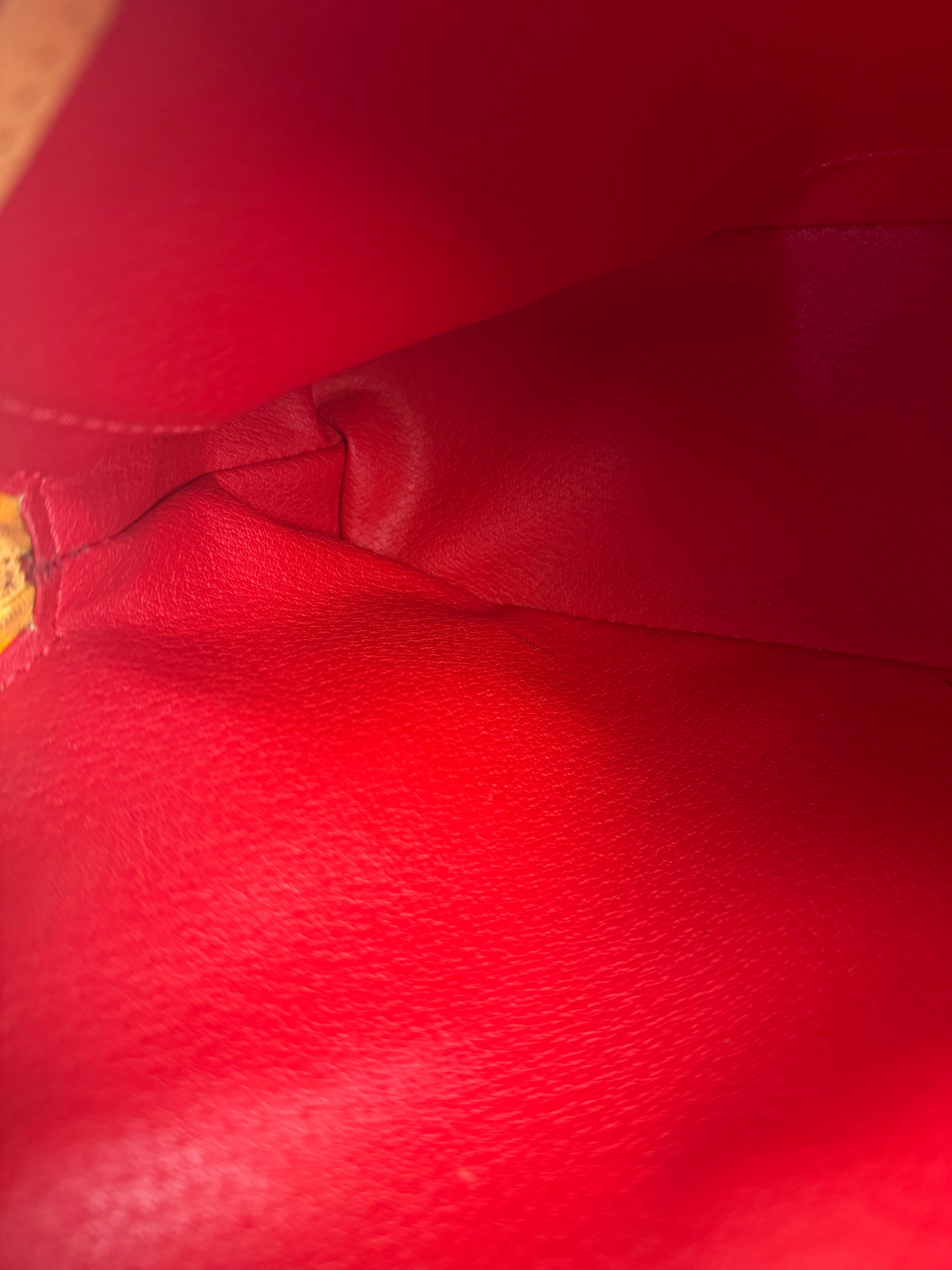 Celine Yellow Leather Dome 2Way Handbag