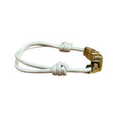 Prada Nappa Leather Logo Embellished Bracelet