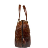 Yves Saint Laurent Vintage Croc-Embossed Leather Handbag