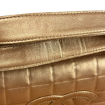 Chanel Gold Calfskin Chocolate Bar Shoulder Bag 2002