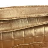 Chanel Gold Calfskin Chocolate Bar Shoulder Bag 2002