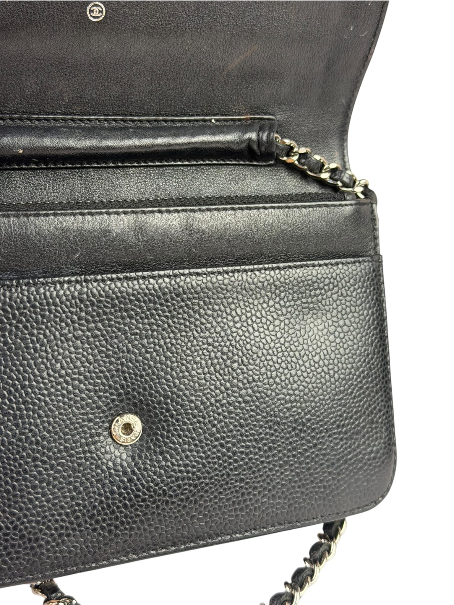 Chanel Black Caviar Flap Wallet On Chain 2013